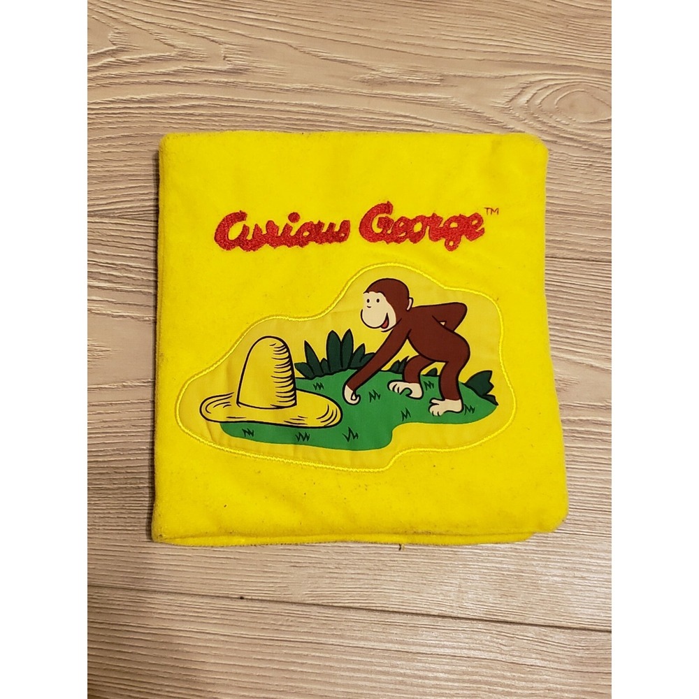 Curious George Cloth Plush Book Childrens Kids Educational Learning Yellow